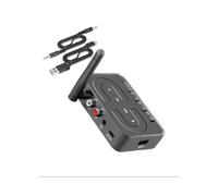 Receptor 6.0 para Conector de 3,5 mm, AUX, 2RCA, USB, Adaptador de Audio Estéreo Hi-Fi para PC, Amplificador de Altavoces de
