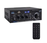 Receptor amplificador de audio estéreo, altavoz Bluetooth 5.0, amplificador de radio FM, sistema de cine en casa (enchufe británico)