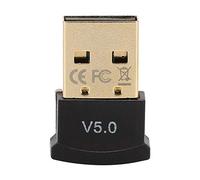 Receptor Bluetooth 5.0, emisor y receptor de audio inalámbrico portátil y ligero, adaptador de audio estéreo USB inalámbrico, receptor de emisor de modo dual para TV PC (negro)