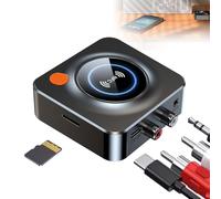 Receptor Bluetooth 5.1 HiFi con NFC Adaptador Bluetooth Audio Salida Jack 3.5mm y RCA, Alcance 10m Bluetooths Audio Receiver con Tarjeta TF para PC Mac Smartphone Tablet Receptores AVCoche Altavoces
