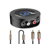 Receptor Bluetooth 5.2 HiFi, Adaptador Bluetooth Jack 3.5mm Nivel Lossless para Estéreo Casa, Altavoz, Amplificador, con Salidas AUX/RCA, Largo Alcance, Audio HD y Baja Latencia
