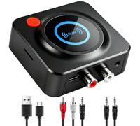 Receptor Bluetooth 5.4 RCA 3,5 mm AUX, Adaptador de Audio Estéreo HiFi | Receptor Bluetooth de Audio HiFi, Adaptador Inalámbrico para Coche, Amplificador, Altavoces y Smartphone