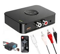 Receptor Bluetooth 6.0 HiFi R C A con Jack 3.5 mm para Smartphone Coche | Adaptador Audio USB-C Bluetooth Inalámbrico para Tablet Altavoz Stereo, Precio de carga AVRC A2DP HFP HSP