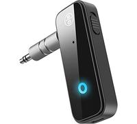 Receptor Bluetooth Coche Adaptador Coche Audio,transmisor aux Bluetooth5.0 Jack 3en1 3.5mm Dual Reducción de Ruido para TV Altavoces PC Auriculares
