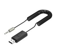 Receptor Bluetooth para coche 5.1 estéreo USB Dongle micrófono a conector de llamada de 3.5 mm AUX adaptador manos libres F7J4 audio música
