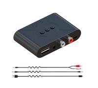 Receptor de audio Bluetooth 5.3, adaptador inalámbrico RCA Bluetooth para receptor de audio inalámbrico estéreo/unidad flash USB/conexión NFC de un solo toque para altavoces y auriculares de coche