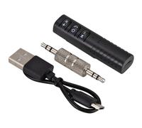 Receptor de Audio de Solapa 3,5mm, Plástico y Metal, Manos Libres | Conexión Auxiliar, Transmisión de Alta Velocidad y Alcance 10m, Compatible Auto Speaker y USB Drive