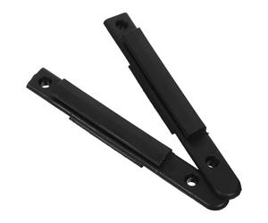 Receptor de Barrera de Cinturón Retráctil de Abs, 2 Piezas | Cierre Seguro para Extremos, 4 Tornillos Incluidos, Negro, para Postes y Control de Acceso