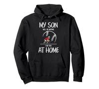 Receptor de béisbol Mi Hijo te estará Esperando en casa Sudadera con Capucha