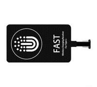 Receptor de carga inalámbrico tipo C de 10 W con cable magnético, adaptador rápido para Samsung para GALAXY A51/A40/A20E/J2/J3, para Google Pixel 2, negro ultrafino (10 W TYPE-C)