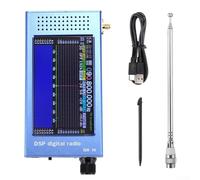 Receptor de demodulación digital V6 con mezclador de cuadratura Taylore, pantalla en tiempo real de 192 kHz, paso de sintonización de 1 Hz, para banda de aviación y uso HAM (azul)