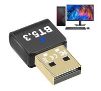 Receptor de dongle del transmisor USB, adaptador 5.3 para PC | 5.3 Receptor y transmisor inalámbrico | Plug and Play, el adaptador USB admite transmisión de audio de alta definición