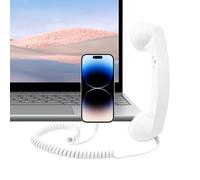 Receptor De Mango De Teléfono Retro Tipo C,Auricular Retro para Teléfonos Celulares,Adaptador De Teléfono Celular A Línea Fija,con Micrófono,para Oficinas, Viajes, Cocina, Baño Junto A La Cama