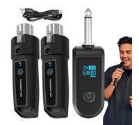 Receptor De Micrófono, Receptor Inalámbrico para Micrófono Y Altavoz, Adaptador De Guitarra Eléctrica, para Karaoke, Palabra, Fitness, Vlogging, Guitarra, Rendimiento Escenario
