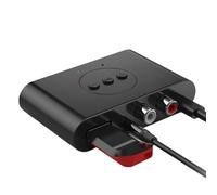 Receptor de música para coche, receptores de audio de coche, receptores de audio plug y reproducción multifuncionales, adaptador estéreo portátil con 8 horas de juego, suministros de vehículos