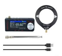 Receptor de radio de banda completa, Radio digital SI4732 con módulo de control ESP32-S3 Pantalla IPS de 1.9 pulgadas Circuito Hi-Z incorporado AM FM LSB (negro)