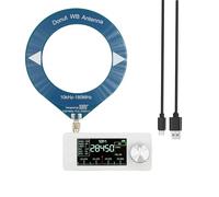 Receptor de radio de banda completa SI4732 con pantalla IPS de 1,9 pulgadas, antena de marco portátil, batería de 800 mAh, control ESP32-S3 para AM FM LSB USB 0,5 - 108 MHz (azul)