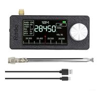 Receptor de radio de bolsillo, mini radio LSB USB AM FM, SI4732, equipado con una antena de bucle portátil, que se puede utilizar para recibir 9.9 K-108 MHz (varilla de tracción negra)