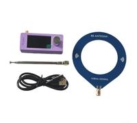 Receptor de radio de onda corta, SI4732 para dsp AM para radio FM SSB con ESP32-S3, radio de viaje portátil con pantalla IPS de 1.9 pulgadas (morado azul)