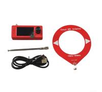 Receptor de radio de onda corta, SI4732 para dsp AM para radio FM SSB con ESP32-S3, radio de viaje portátil con pantalla IPS de 1.9 pulgadas (rojo rojo)