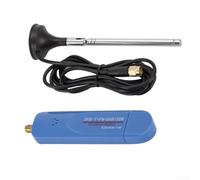 Receptor de radio digital, kit de antena dipolo con sintonizador RTL2832U y R860 500 KHz-1.7 GHz con antena para señales FM DVB-T DAB (un juego completo)