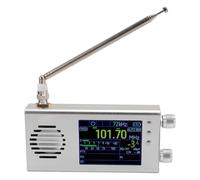 Receptor de Radio Digital, Radio de Corta Portátil con Batería de 5000 MAh, LCD de 3.2, Admite SW/CB/VHF/UHF/Air/SSB/Am Bands, 15 H Tiempo de Reproducción (Silver)