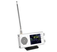 Receptor de radio portátil de onda corta con pantalla LCD de 3,2" y batería de 5000mAh en plata