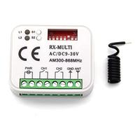 Receptor de radio universal con mando a distancia múltiple marca puerta garaje puerta automática 2 CH fijo y código de giro 9/30 V 433 868 MHz AC/DC