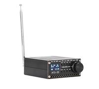 Receptor de Radio y Escáner de Banda Completa con Am FM SSB LSB USB Antena ATS-20 SI4732 Carga USB Negro