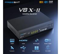 Receptor de Satélite GTMEDIA V8X Mars DVB-S/S2/S2X 1080P HD con WIFI 2.4G Integrado, Compatible con H.265, Receptores de TV SAT a Gtplayer V8X2 FREESAT V8X2