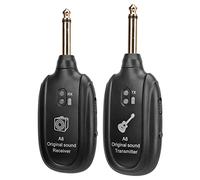 Receptor de Transmisor de Guitarra Inalámbrico, Par Automático de Guitarra Inalámbrico Batería Recargable 20Hz a 20KHz UHF para Accesorio de Pastilla de Guitarra Eléctrica Ajedrez, deportes