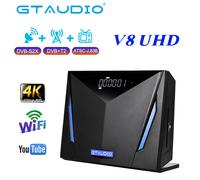 Receptor de TV satelital GTAUDIO/GTMEDIA V8 UHD 4K Ultra HD DVB-S/S2/S2X + T/T2 + C, sintonizador de TV MARS/ECAM/CCAM/M3U con lector de tarjetas inteligentes GTMEDIA V8 UHD