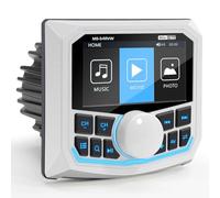 Receptor estéreo Bluetooth de calibre marino, reproductor MP5 multimedia resistente a la intemperie para barco, pantalla LCD de 3 pulgadas, entrada de cámara de respaldo, USB, AUX, 4 zonas