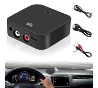 Receptor NFC Bluetooth 5.0, adaptador de audio inalámbrico HiFi con conector AUX RCA de 3,5 mm para productos digitales con función Bluetooth/NFC