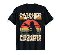 Receptor porque los lanzadores necesitan héroes también béisbol Camiseta