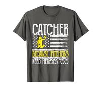 Receptor porque los lanzadores necesitan héroes también béisbol Camiseta