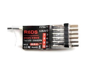 Receptor R6DS 2.4G 6CH PPM PWM SBUS Salida compatible con AT9 AT9S AT10 AT10II Transmisor Control Remoto Coche Control Remoto Piezas de Juguete