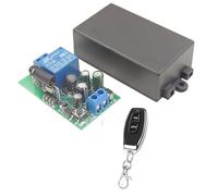 Receptor RF universal para puerta de garaje y control de luces con mando a distancia 2 canales 220 v 12-24v interruptor rele transmisor para puertas persianas porton cochera (220V - 1 Remote)