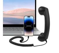 Receptor telefónico retro - Con micrófono tipo C estilo retro clásico para el hogar - Receptor para teléfono móvil | Para oficinas, viajes, cocina, mesita de noche, baño, salón, escuela, hospital