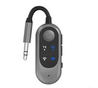 Receptor transmisor 5.3 2 en 1 adaptador de audio inalámbrico AptX calidad de sonido doble conexión para PC portátil proyector 3.5mm Aux
