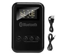 Receptor transmisor Bluetooth 2 en 1, Adaptador de Audio inalámbrico Receptor transmisor de Pantalla Digital FM para automóvil con Sonido estéreo HD, para automóvil