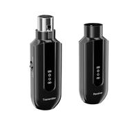 Receptor transmisor de micrófono inalámbrico XLR de 2.4 G, sistema de audio de micrófono inalámbrico, compatible con 48 V Phantom Power adaptador de micrófono de carga USB para hablar en público y