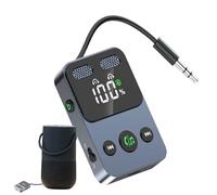 Receptor transmisor inalámbrico, adaptador de largo alcance de 3,5 mm, transmisor inalámbrico 2 en 1 para proyector, para avión, viajes, TV, coche, gimnasio, hogar, audífonos, radio