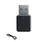 Receptor USB Bluetooth 5.1, adaptador y transmisor de audio doble salida AUX/USB para auriculares, TV, coche y canales Hi-Fi