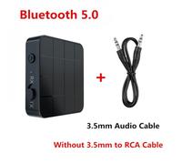 Receptor y transmisor de audio Bluetooth V5.0 con conector RCA de 3,5 mm, entrada auxiliar USB, música estéreo y adaptadores inalámbricos para