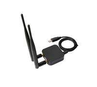 Receptor y Transmisor de Wifi con Tarjeta de Red Inalámbrica RT3572L Chipset 2.4G/5G con 2 Antenas para Windows/8/10/Kali Linux
