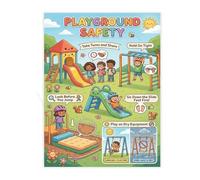 Recess Rules Educational Wall-Art for Kindergarten Classroom or Child Care Center Decor(Unframed,08x12inch(20x30cm))