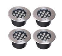 Recessed Ground LED Landscape Lights - Outdoor Buried Lights, AC85-265V LED Luz De Paisaje Al Aire Libre Luz De Suelo De Jardín, IP67 Luces De Paisaje De Construcción De Patio A Prueba De Agua(White L