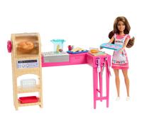 Receta de Barbie y Teresa para la amistad Teresa Fashion Doll & Kitchen Playset con ms de 20 accesorios que incluyen galletas de cambio de color