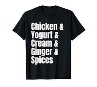 Receta de Lista de Ingredientes de Tikka Masala de Pollo de Comida India Camiseta